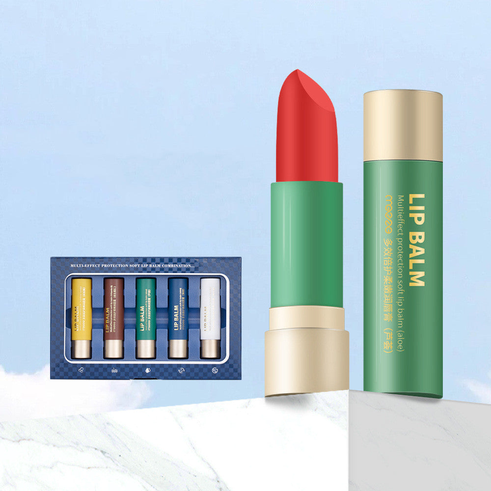 Ensemble de 5 Rouges à Lèvres – Couleur Longue Durée, Non-Faible