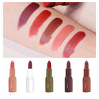 Ensemble de 5 Rouges à Lèvres – Couleur Longue Durée, Non-Faible