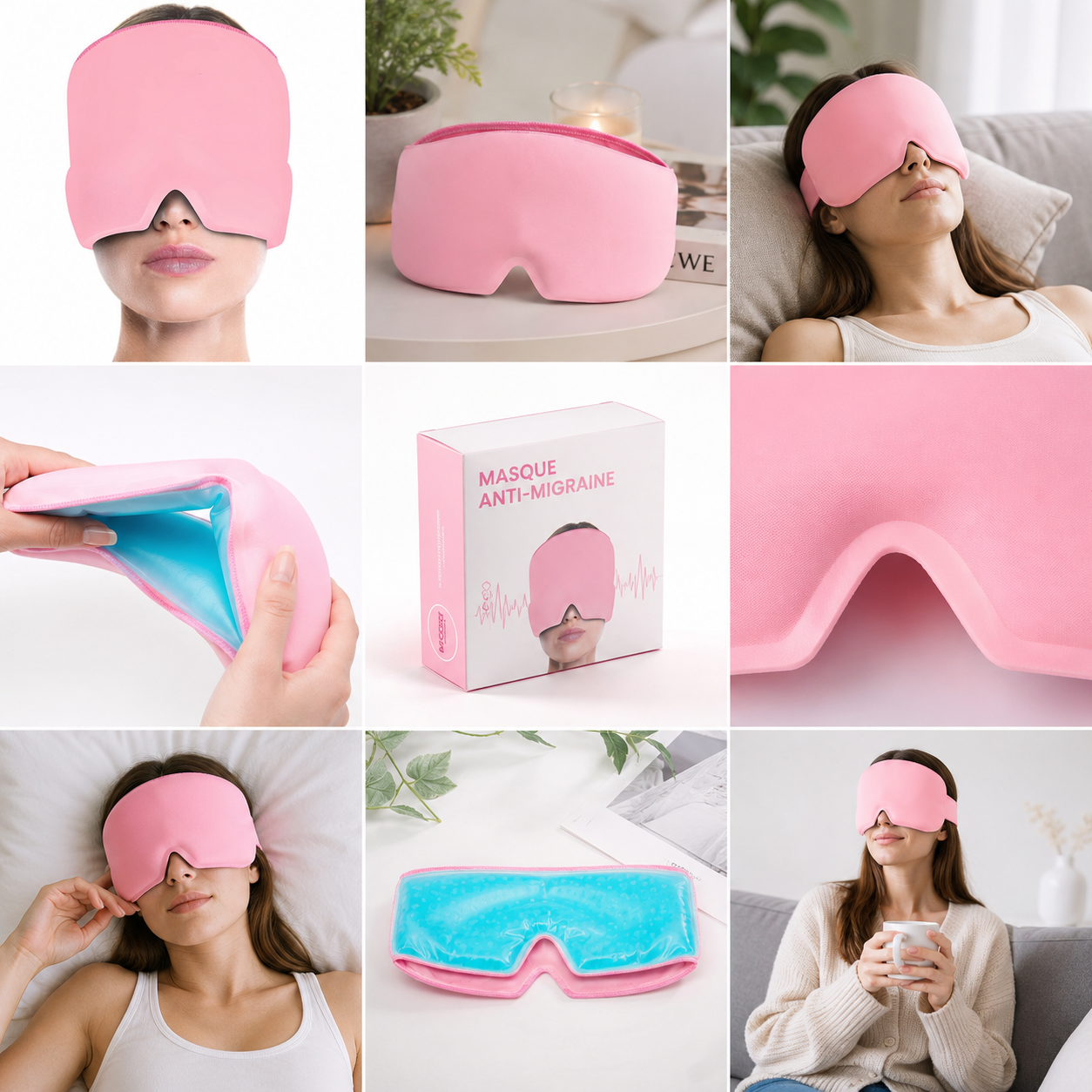 Migraine Relief Hat – 360° Cooling Therapy for Migraines & Puffy Eyes